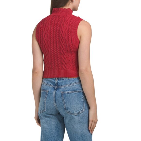LE LIS Red Rosette Sweater Vest - Picture 2 of 2